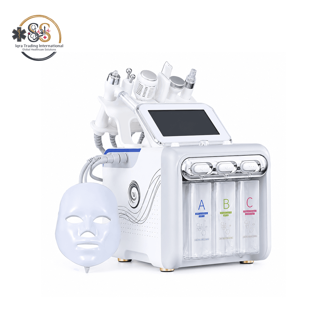 7-in-1 Hydra Facial Machine with LED Light Therapy Mask