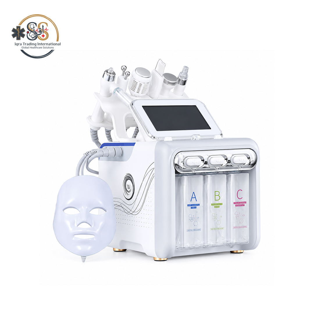 7-in-1 Hydra Facial Machine with LED Light Therapy Mask